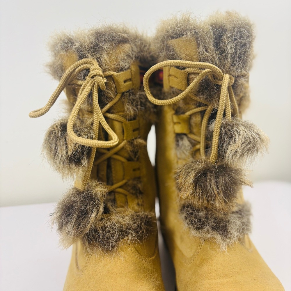 Totes‎ Leather Tanya Tan Faux Fur Lined Boots Women's Size 6 - Picture 6 of 10